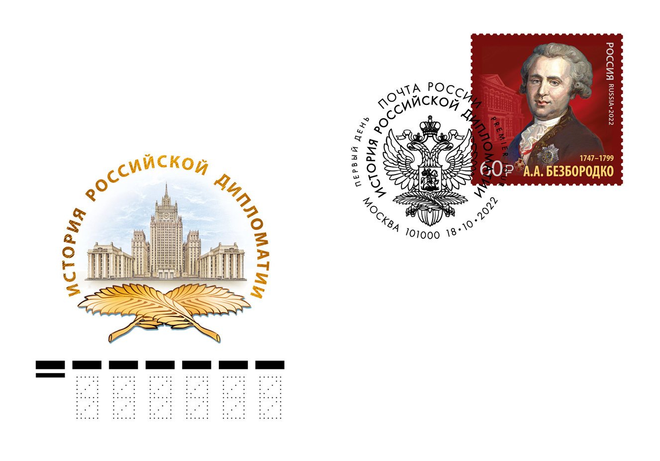  275th Birth Anniversary of Aleksander Bezborodko, diplomat, Chancellor, the Chief Director of the Russian Empire Post and 150th Anniversary of Aleksandra Kollontai